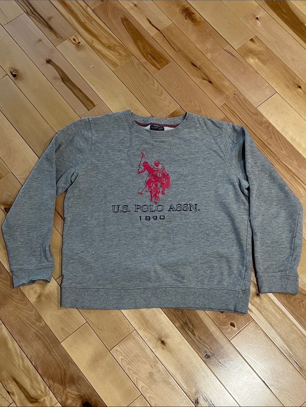 U.S. Polo Assn. 1890 Gray Graphic Sweatshirt | Size Large | Casual Preppy Style - Picture 2 of 4